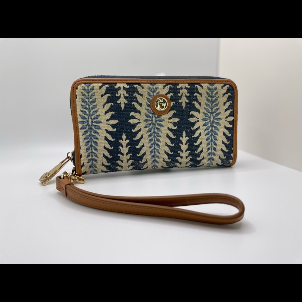 Spartina 449 | Lighthouse 449 Wallet Wristlet | Blue, Navy, Cream Design | EUC